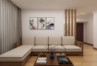77平米简约中式风格，温暖舒适的家